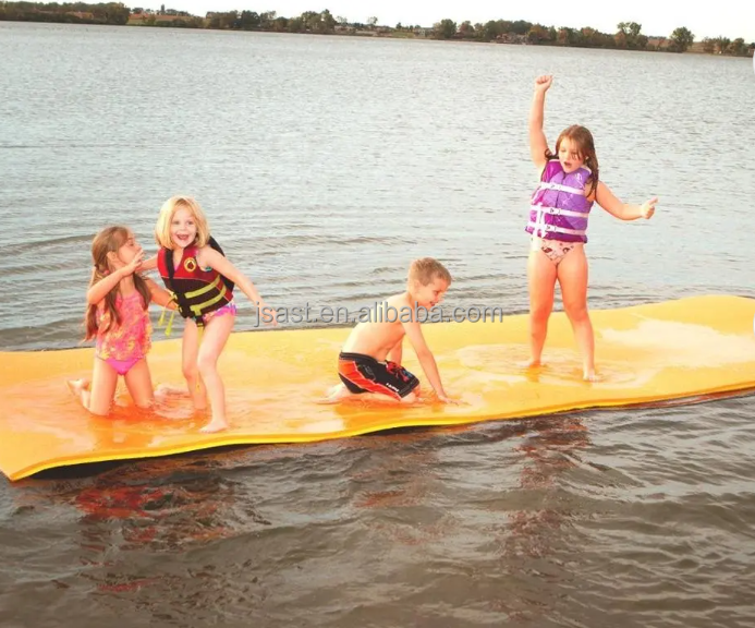 Drop stitch round inflatable raft floating pad swimming pool with hammock for sale Yoga Mat Fitness Three Layer Foam Fun Pads