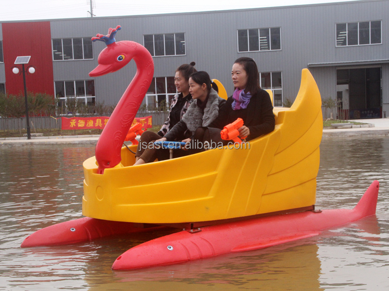 Customized cute swan boat portable folding inflatable bumper boat pool sofa jet ski fiberglass plastic fishing boat aqua bike