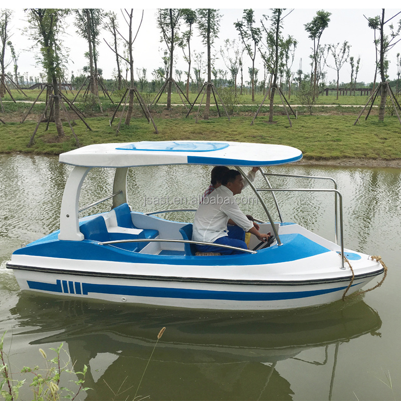 Solar panel power green energy fiberglass electric water boat environmental protection pedal boat no pollution free