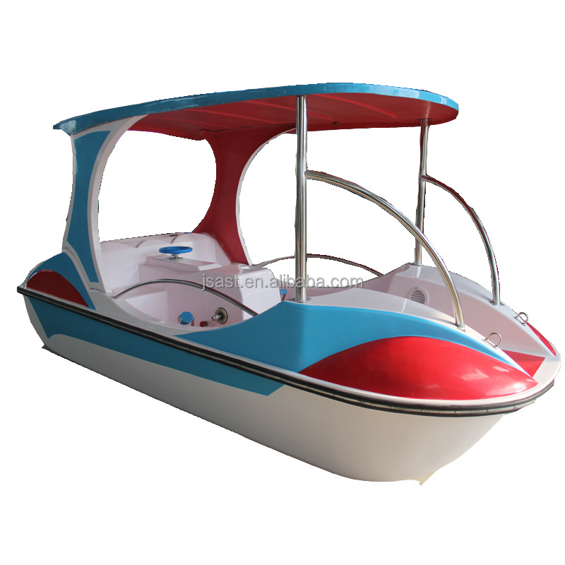 Pedal foot boat simple use electric fiberglass Color customized RC jet yacht luxury panga trailer cabin patrol