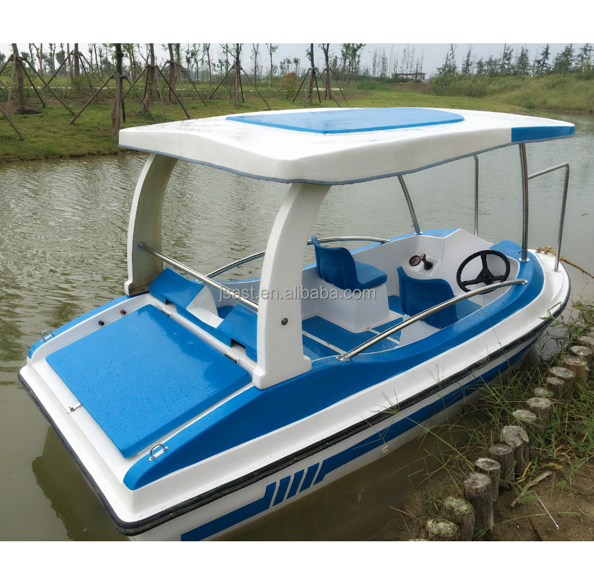 Solar panel power green energy fiberglass electric water boat environmental protection pedal boat no pollution free