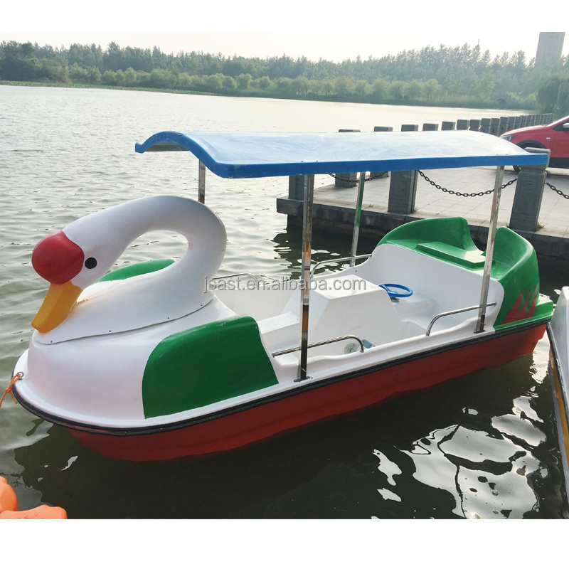 Kids Paddle/Electric Duck Bumper Swan boat Fiberglass Electrical Rubber Yellow Duck Pedal Boat Lake Pleasure Boat