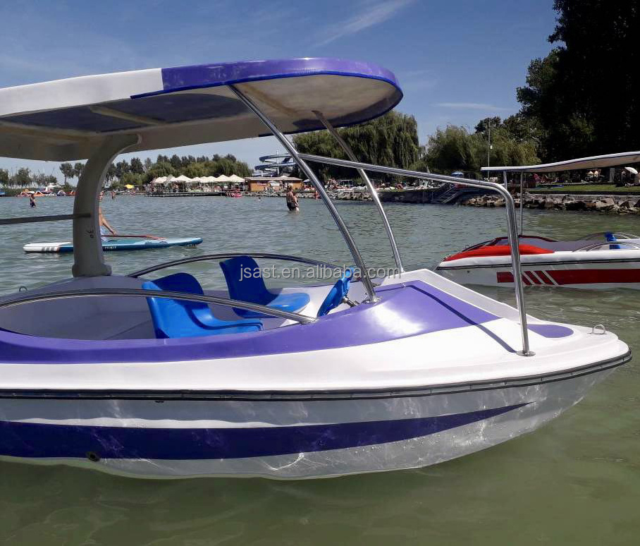 Solar panel power green energy fiberglass electric water boat environmental protection pedal boat no pollution free