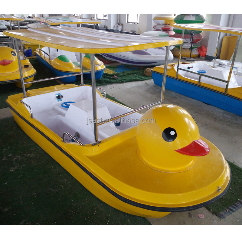 Park water pedal boat park Yellow duck water Pedal boat Self draining 4 person seat for family game playground go sightseeing