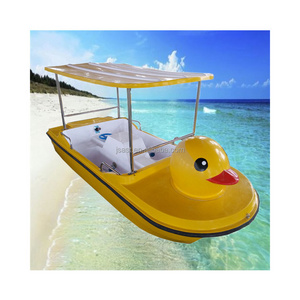 Park water pedal boat park Yellow duck water Pedal boat Self draining 4 person seat for family game playground go sightseeing