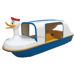 Four Person Shark duck swan flamingo pedalo boat Customized Luxury Fiberglass Swan Pedal Boats for Sea and Water