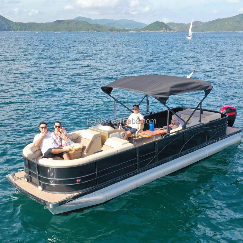 AST Fishing Electric Small Party Barge Pontoon Boats Luxury New Fastest Pontoon Boats For Sale