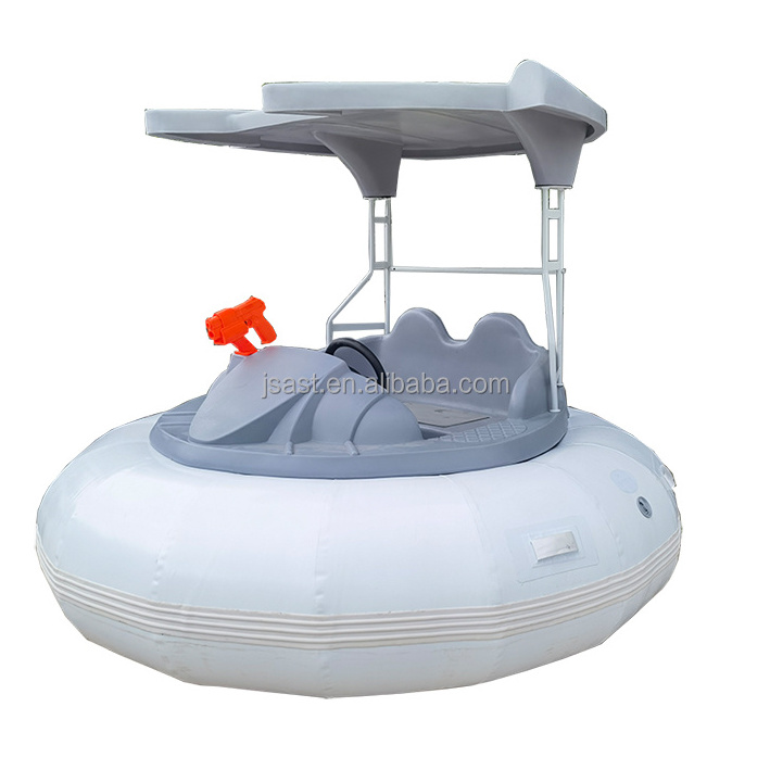 Far distance 2 person Remote control electric bumper boat with timer reminder 24V rental bumper paddle boat with steering wheel