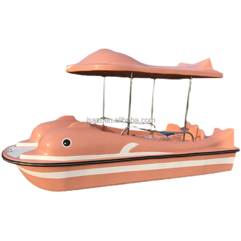 4 person Dolphin pedal boat kids favorite water sports equipment for river and water park Pedal boat bike for sale