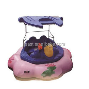 Factory direct sales inflatable water game for children 3 people plastic bumper boat donut motor electric bumper boat for sale