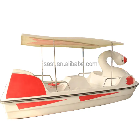 Kids Paddle/Electric Duck Bumper Swan boat Fiberglass Electrical Rubber Yellow Duck Pedal Boat Lake Pleasure Boat