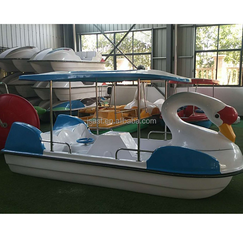 Kids Paddle/Electric Duck Bumper Swan boat Fiberglass Electrical Rubber Yellow Duck Pedal Boat Lake Pleasure Boat