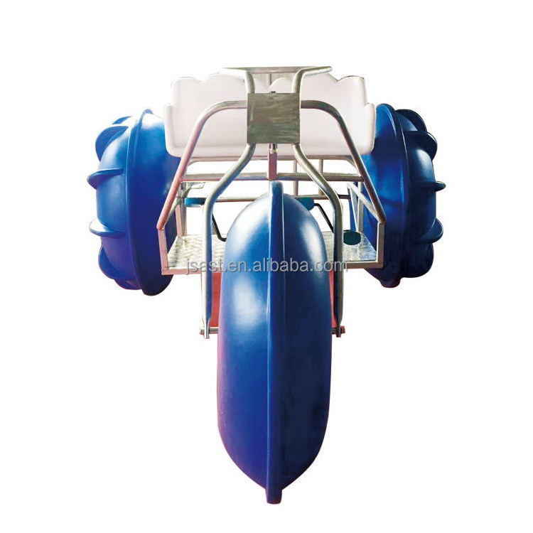 Fiberglass material 3 big wheels water trike for kids and adults pedal boat water tricycle for sale aqua cycle water trikes