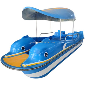 4 person Dolphin pedal boat kids favorite water sports equipment for river and water park Pedal boat bike for sale