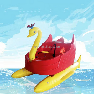 Water theme park factory direct sale low price used Swan Crown pedal boat electric duck boat inflatable aqua pool for sale