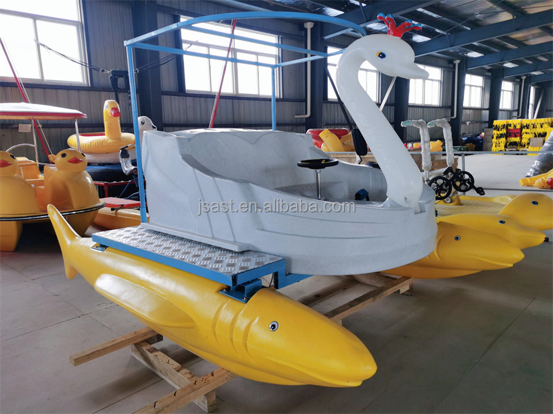 Customized cute swan boat portable folding inflatable bumper boat pool sofa jet ski fiberglass plastic fishing boat aqua bike