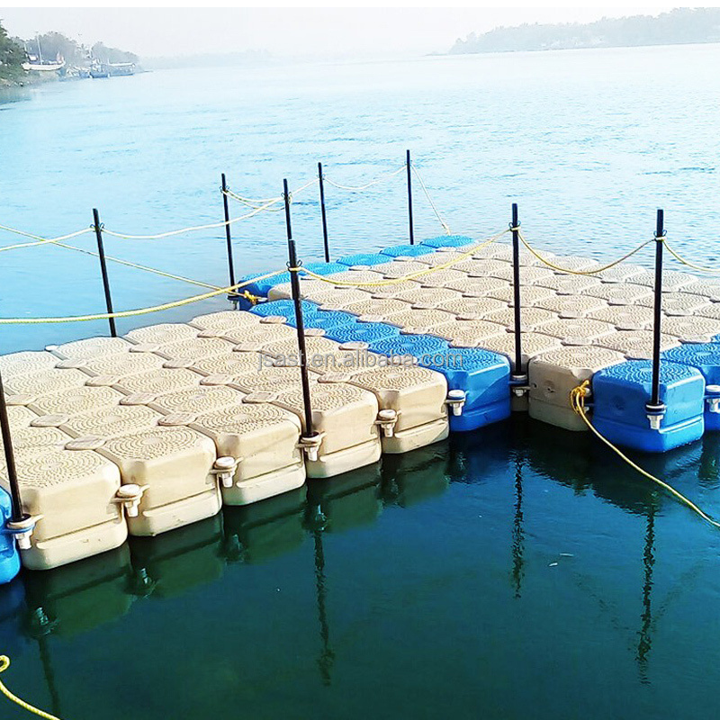 Boat dock lift portable pontoon aquarium plastic fish motorized pool float pontoon houseboats HDPE floating plastic dock