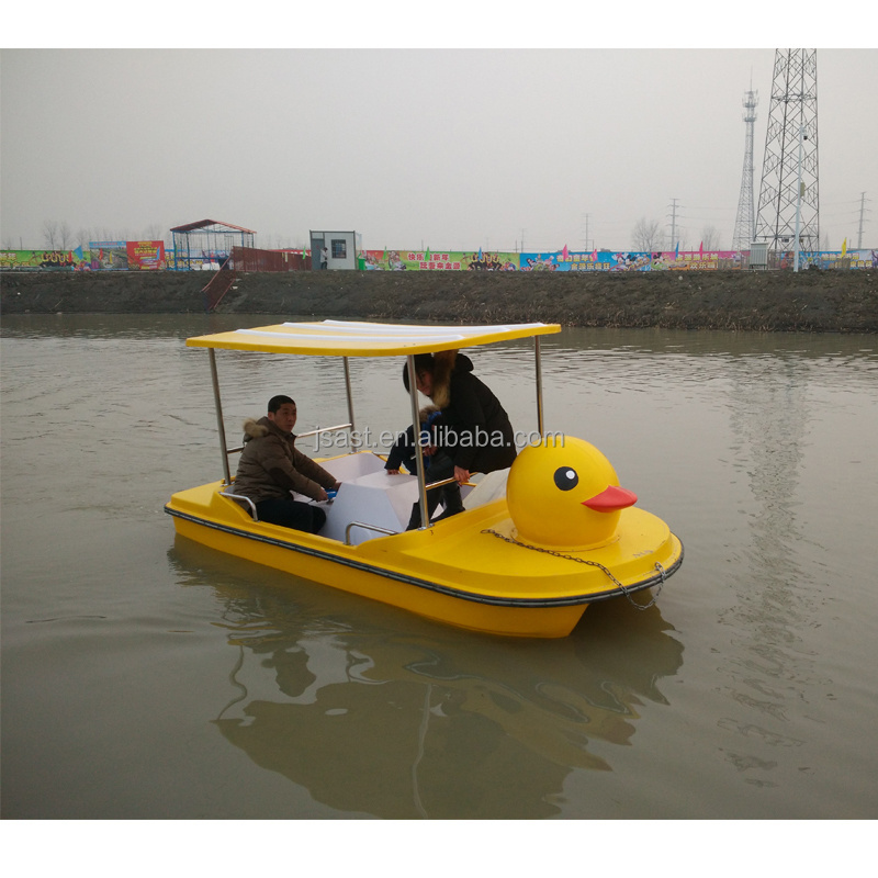 Park water pedal boat park Yellow duck water Pedal boat Self draining 4 person seat for family game playground go sightseeing