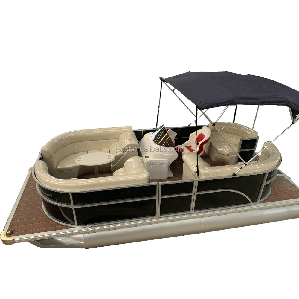 AST Fishing Electric Small Party Barge Pontoon Boats Luxury New Fastest Pontoon Boats For Sale