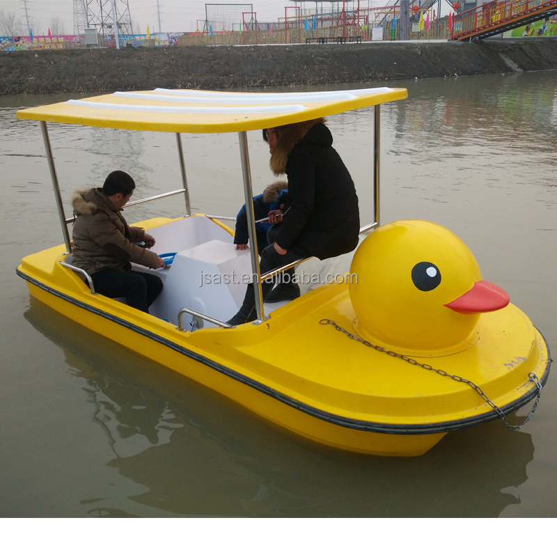 Park water pedal boat park Yellow duck water Pedal boat Self draining 4 person seat for family game playground go sightseeing