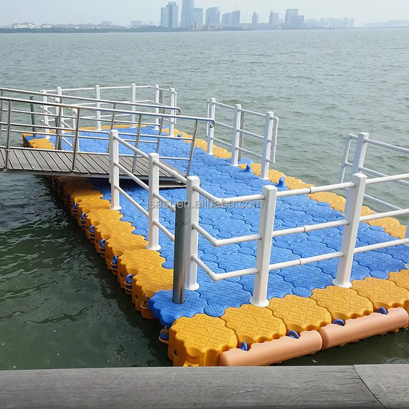 Boat dock lift portable pontoon aquarium plastic fish motorized pool float pontoon houseboats HDPE floating plastic dock