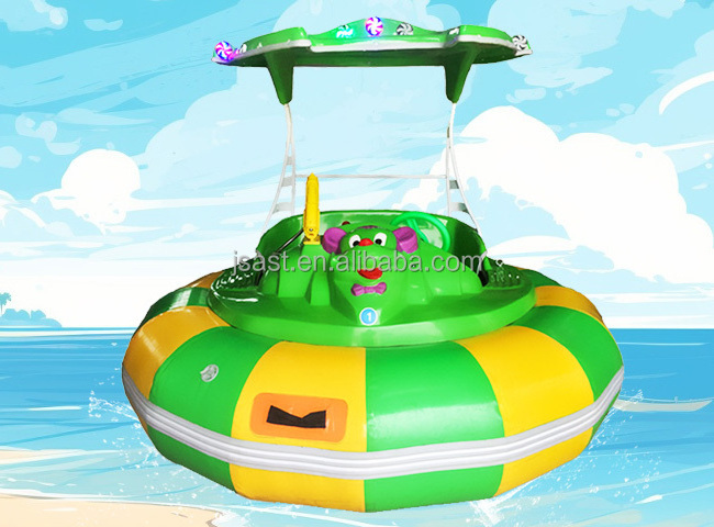 Inflatable round bases bass bumper boat with water gun toy laser gun for Kids amusement water park aqua pool activities