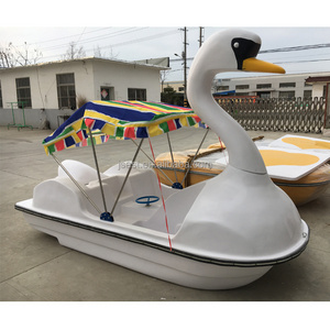 Two-Person Water Pedal Boat with White Swan Theme for Safe Lake Fun pedal paddle boat