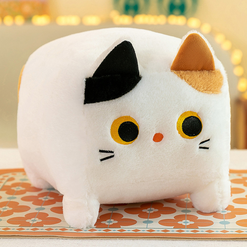 New design lovely Square cat plush toys Tiny cute square kitten Children's play stuffed animal