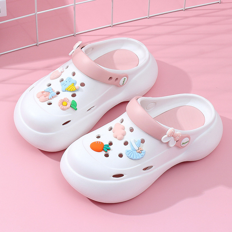 Summer wear fashion female sandals thick bottom cartoon beach slippers kawaii soft women garden shoes