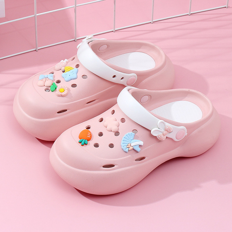 Summer wear fashion female sandals thick bottom cartoon beach slippers kawaii soft women garden shoes