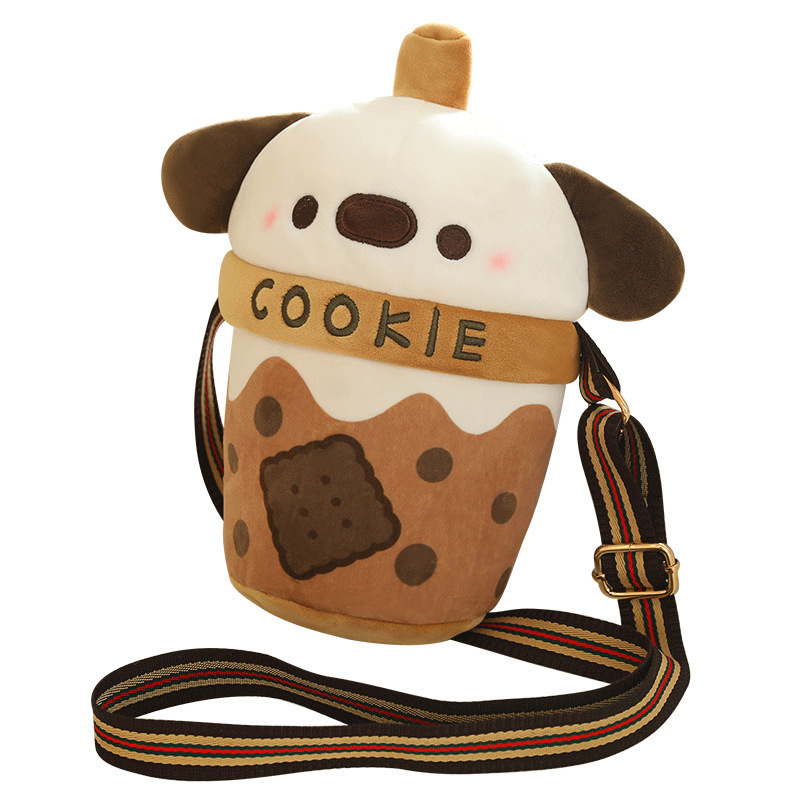 New Arrival Kids Gift Stuffed Animals Plush Backpack Teddy bear bunny dog cute Boba crossbody bag reversible Plush Toys