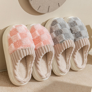 2024 New Arrival cozy winter indoor home children men's thick bottom home slippers for women