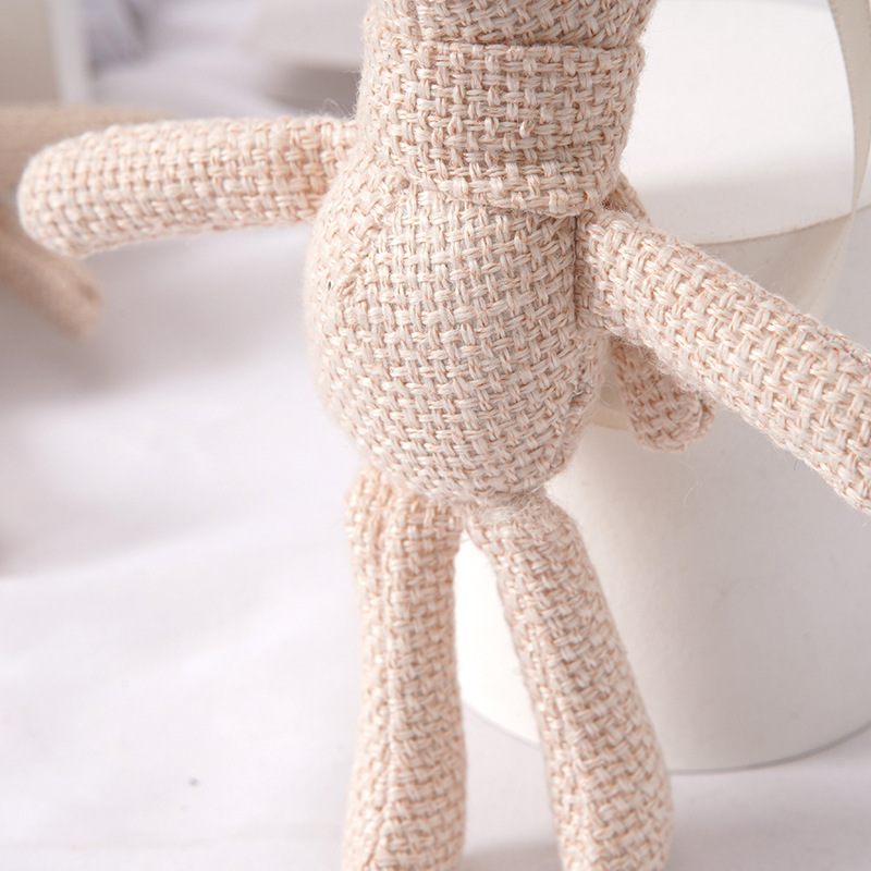 2024 Creative Wish Long-legged Rabbit Plush Animal Stuffed Dress burlap Rabbit Key Chain Kid Party Plush Toy Bouquet Plush Dolls