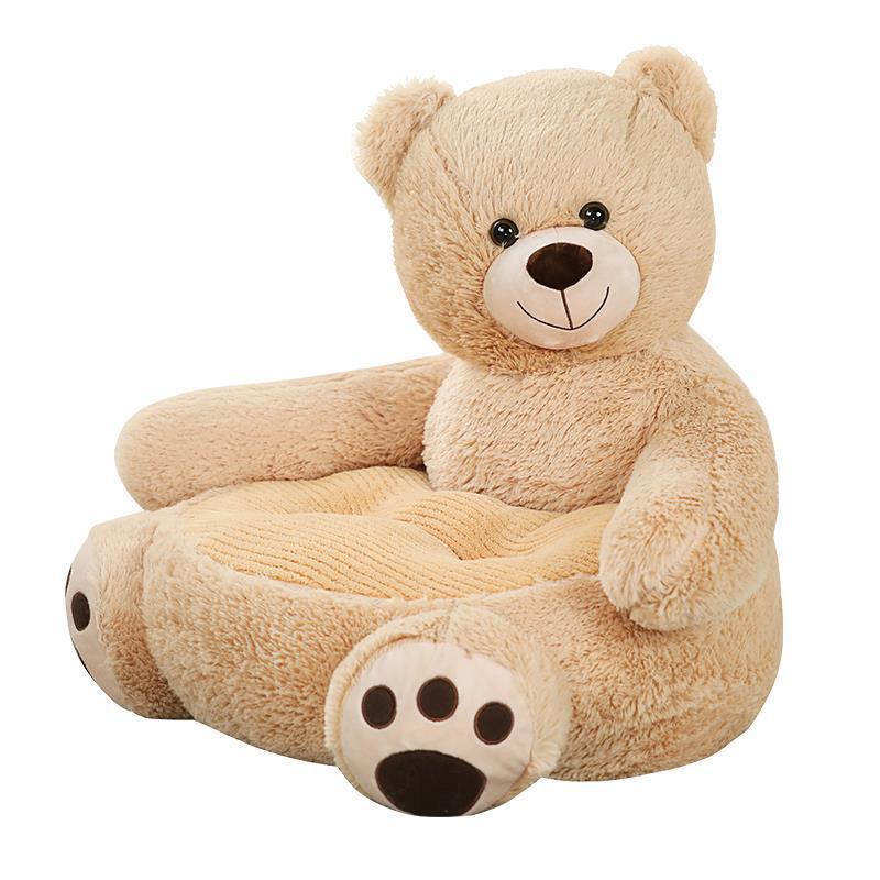 Latest Popular Baby Plush Bear Animal Sofa Bed Leather Shell Plush Sofa Cushion Pillow Cute Plush Animal Sofa Bed Leather Shell