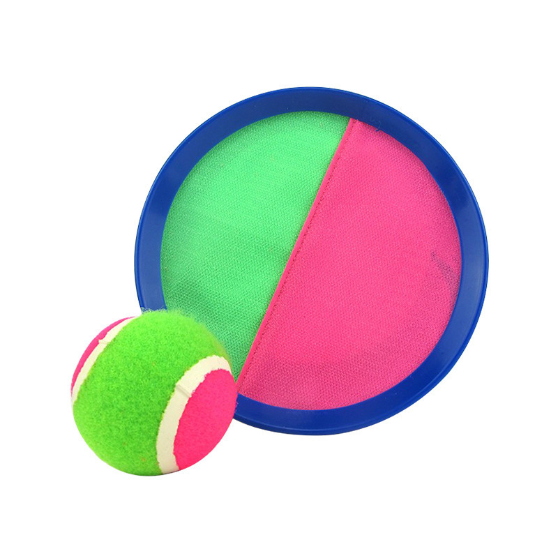 Custom Outdoor Ball Catch Set Self-Stick Disc Paddles Beach game toy sticky target catch paddle ball