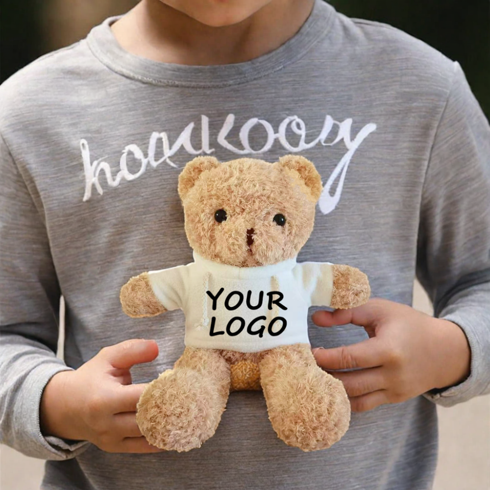 CPC CE 30CM Promotional Gifts Cute Stuffed Animal Plushies Custom Logo Teddy Bear with shirt Company school souvenirs