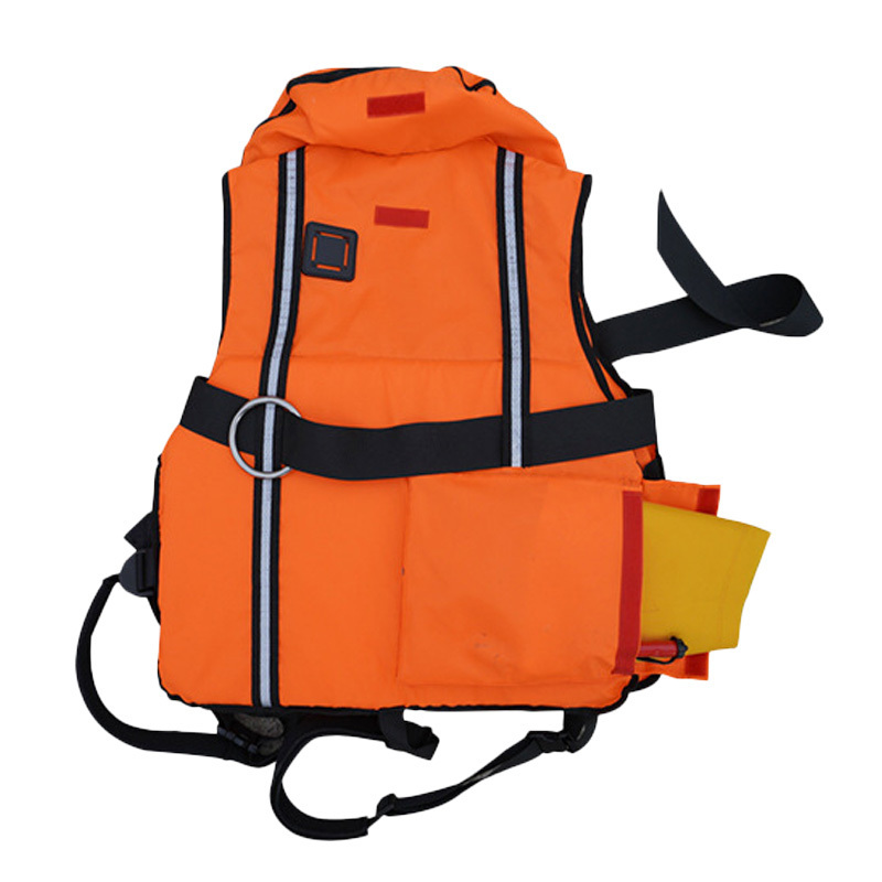 Manufacture good price Wholesale Orange Oxford Firefighting Water Sports Inflatable Life Jacket