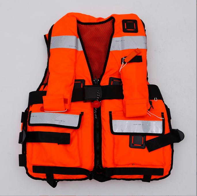 Manufacture good price Wholesale Orange Oxford Firefighting Water Sports Inflatable Life Jacket