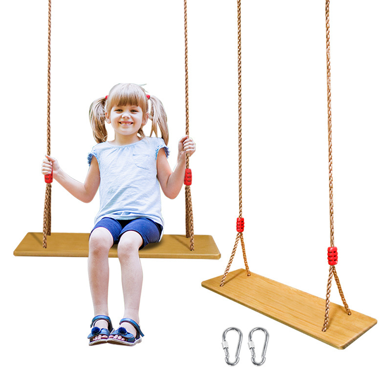 Cost-effective Half circle hanging point Smooth rolling Wooden Swing