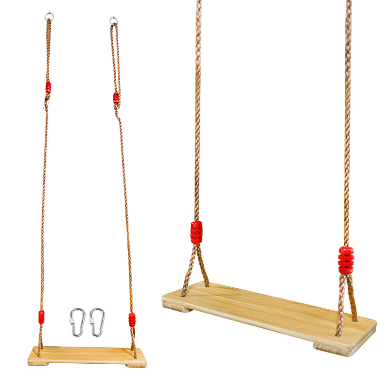 Cost-effective Half circle hanging point Smooth rolling Wooden Swing