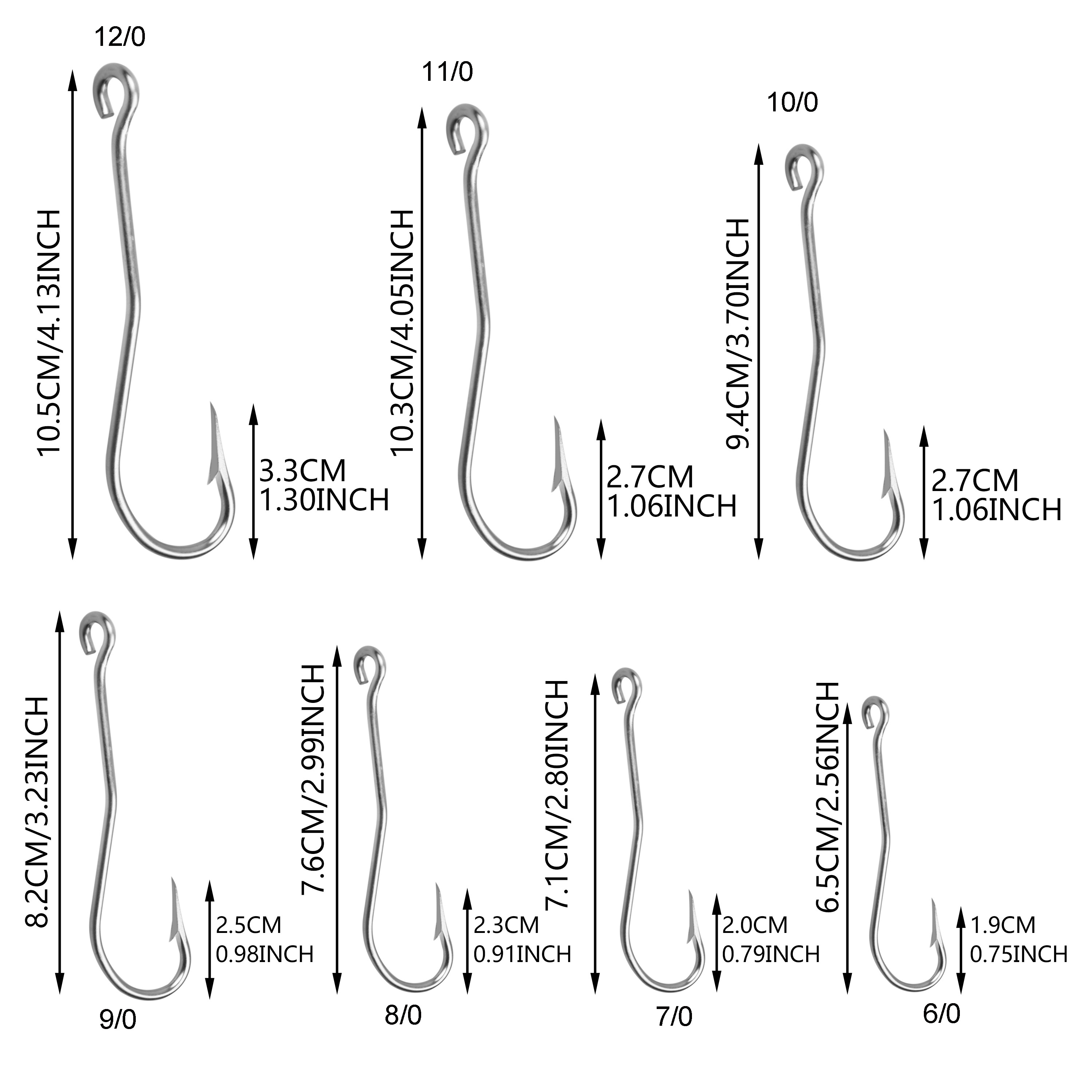 31022 Stainless Steel Eel Fishing Hooks Curve Eel Hooks Strong And Not Easy to Fall Off Fishing Hooks