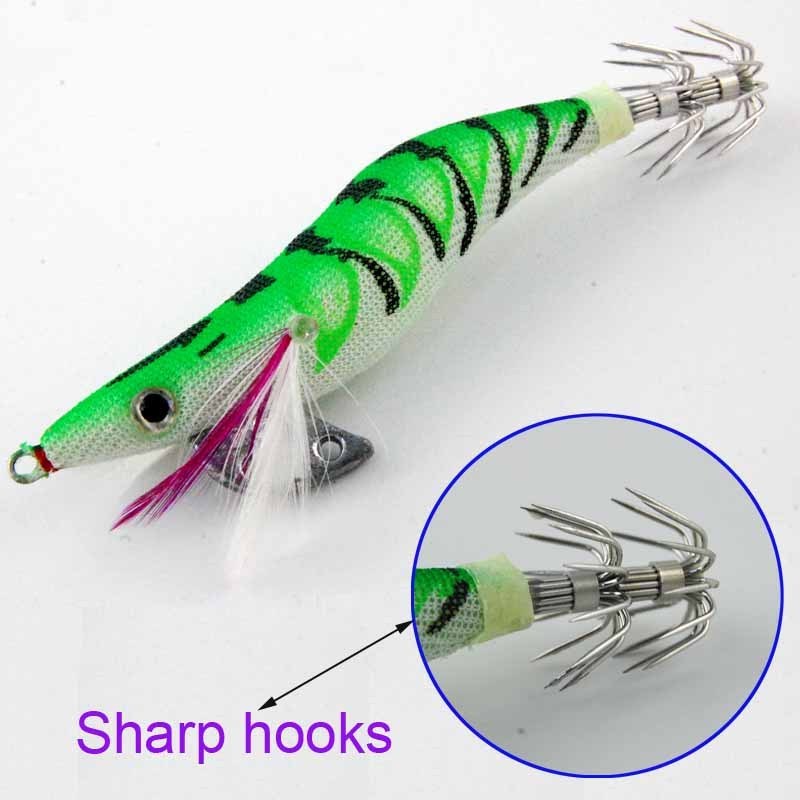 Pesca Artificial Squid Jig Lure Squid Hook  Cuttlefish Shrimp Hard Plastic Fishing Lures Bait