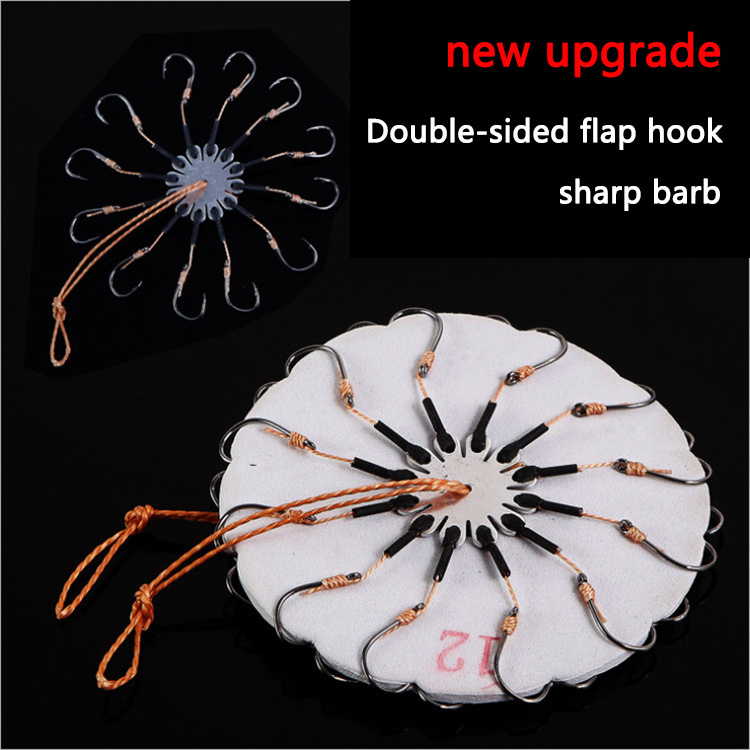 anti-winding Octopus Flip Explosive Fishing Hook Throwing Rod Set Flip Bean Cake Plate Hook fishing gear combination gadgets