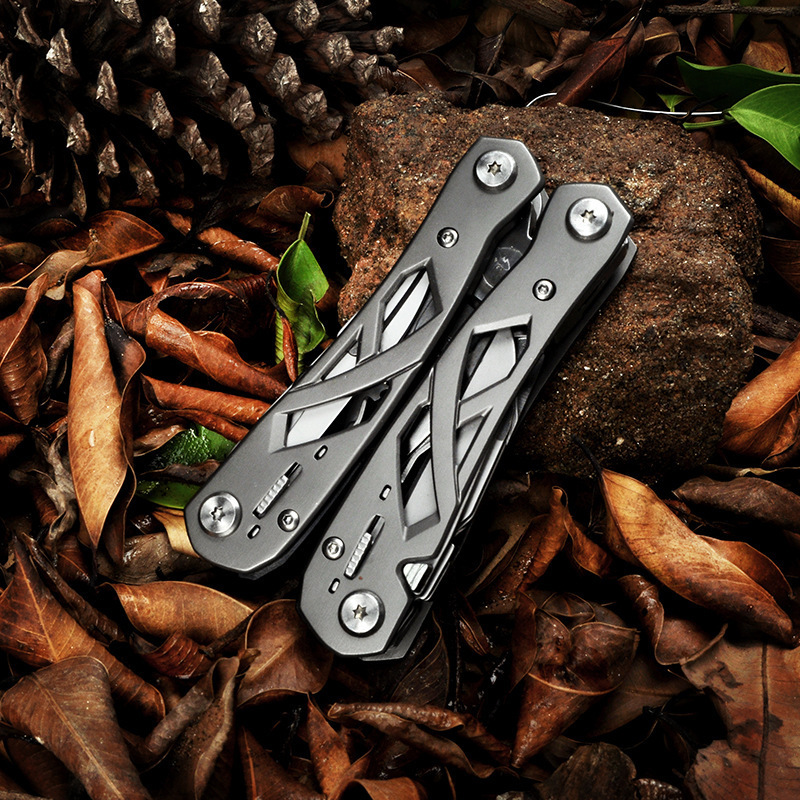 Stainless steel portable multifunctional pliers outdoor combination folding security survival tools portable knife daily use