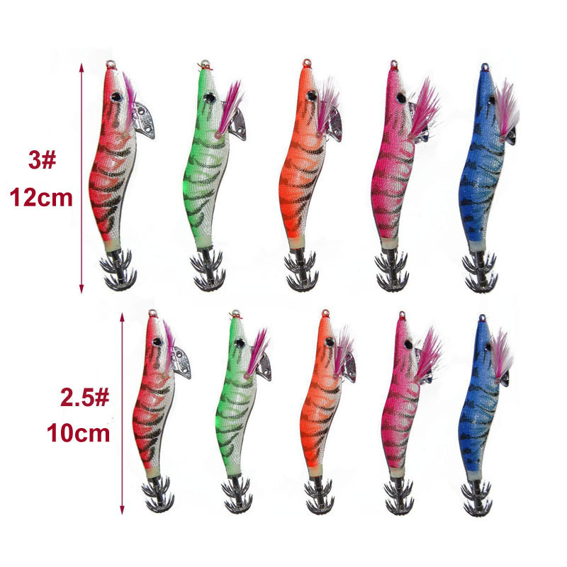 Pesca Artificial Squid Jig Lure Squid Hook  Cuttlefish Shrimp Hard Plastic Fishing Lures Bait