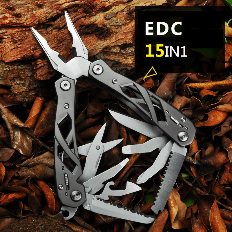 Stainless steel portable multifunctional pliers outdoor combination folding security survival tools portable knife daily use