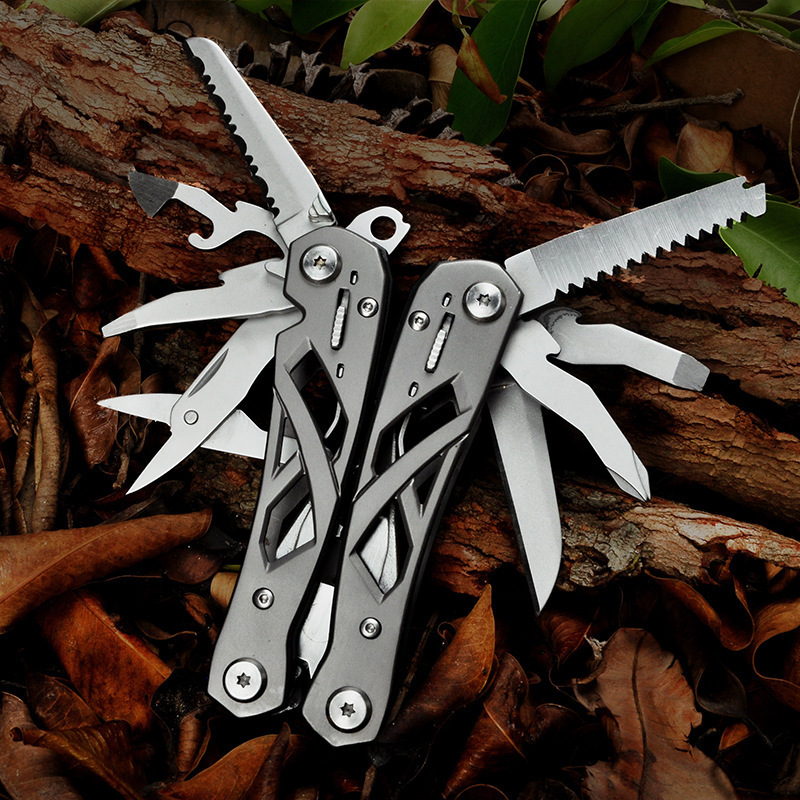 Stainless steel portable multifunctional pliers outdoor combination folding security survival tools portable knife daily use