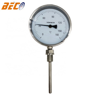 BECO WSS411 160 degree bimetal thermometer high quality stainless steel case bimetal thermometer