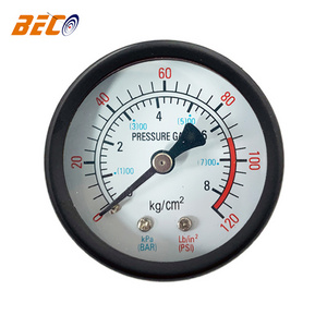 BECO air compressor pneumatic hydraulic pressure gauge, 0-8kg 0-12kg black steel pressure gauge