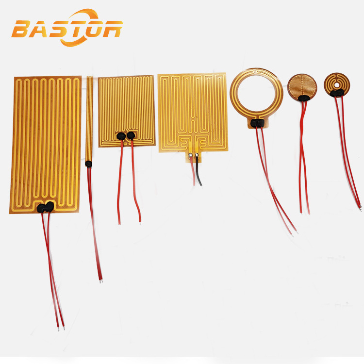 6V/12V industrial electric flexible polyimide film pcb kapton heater with adhesive